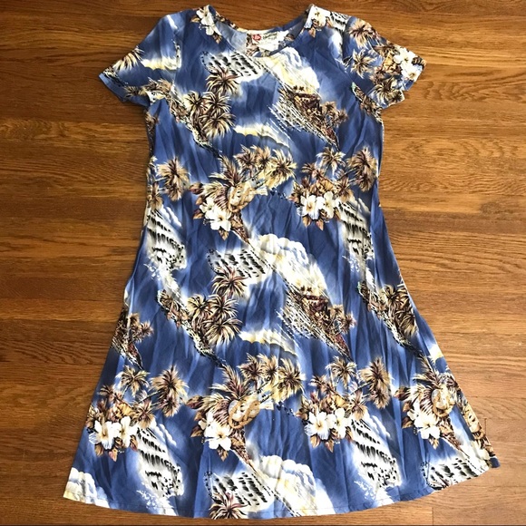 Hilo Hattie Dresses & Skirts - Hilo Hattie rayon cotton dress muumuu M blue